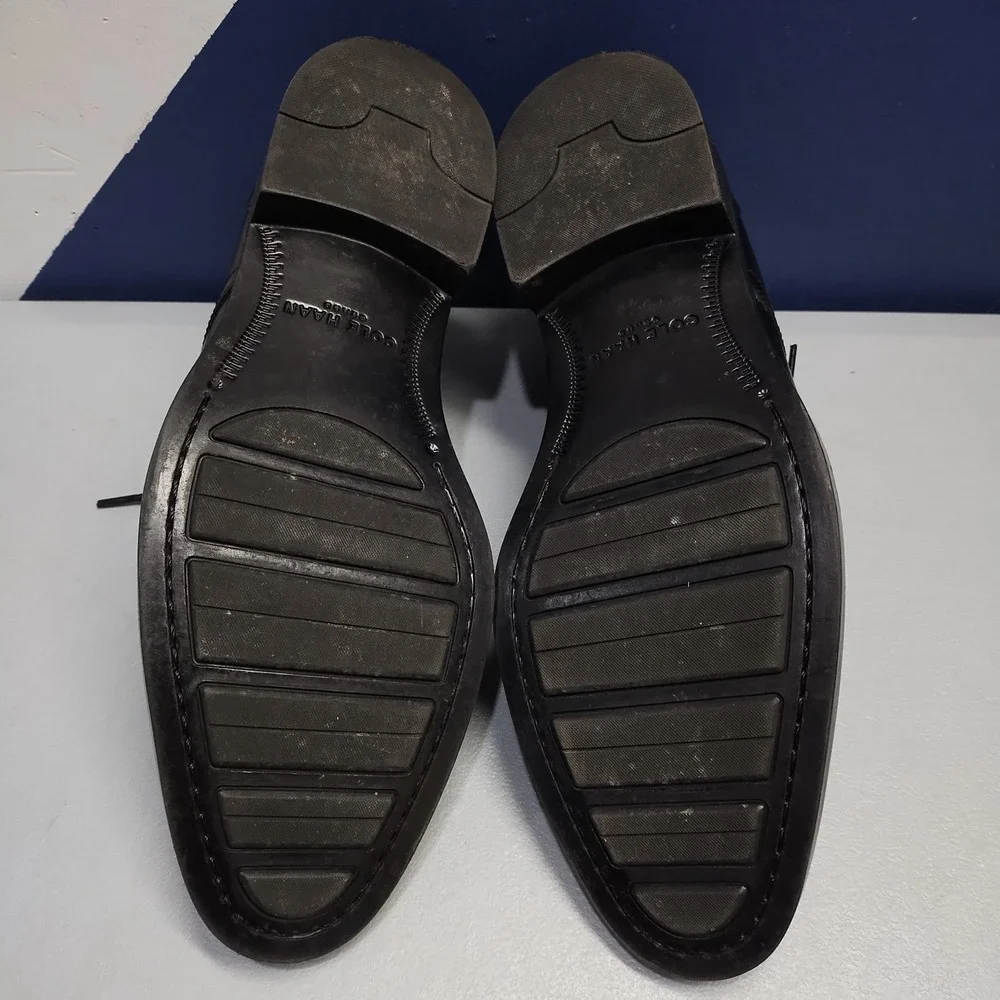 Cole Haan Hawthorne Oxford Shoes Mens US 8.5M Black Plain Toe Lace Up C32351 EUC